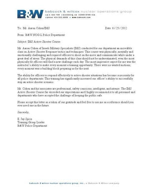 Nuclear Special Operations Group Letter Of Recommendation