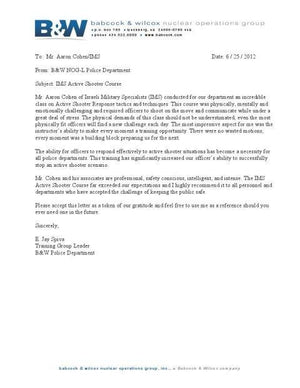 Nuclear Special Operations Group Letter Of Recommendation